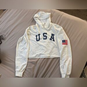USA cropped Hoodie